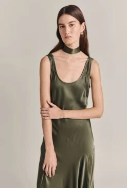 Alice Satin Scarf Green -Ghost Fashion Store A07G001 J13 29861 650px 964px