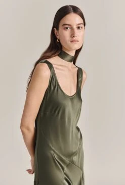 Alice Satin Scarf Green -Ghost Fashion Store A07G001 J13 29862 650px 964px