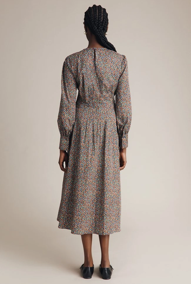 Tabatha Dress Orange Floral 6 Tabatha Dress Orange Floral - Image 4