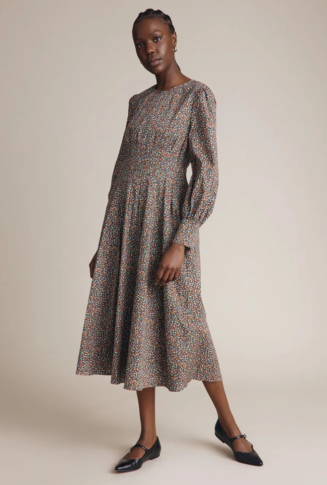 Tabatha Dress Orange Floral 5 Tabatha Dress Orange Floral - Image 3