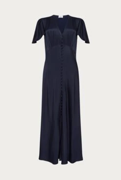Grace Satin Midi Dress Navy 12 Grace Satin Midi Dress Navy -Ghost Fashion Store D04G010 K10 24129 650px 964px