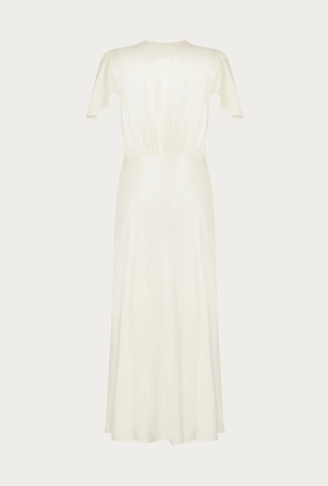 Grace Satin Midi Dress Ivory 8 Grace Satin Midi Dress Ivory - Image 6