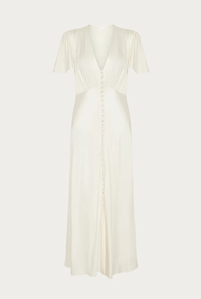 Grace Satin Midi Dress Ivory 7 Grace Satin Midi Dress Ivory - Image 5