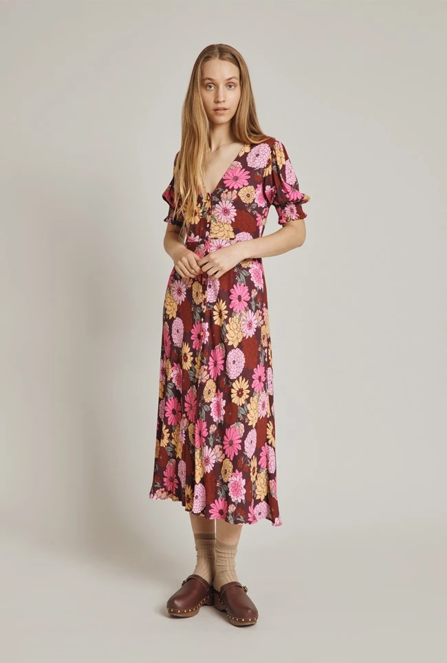 Alisa Dress Pink Woodstock Floral 4 Alisa Dress Pink Woodstock Floral - Image 2