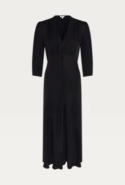 Madison Satin Midi Dress Black -Ghost Fashion Store D05G001 A01 25305 650px 964px