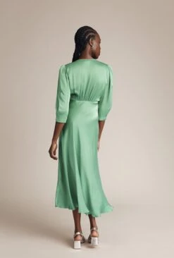 Madison Satin Midi Dress Jade -Ghost Fashion Store D05G001 J02 27203 650px 964px