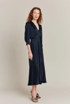 Madison Satin Midi Dress Navy 10 Madison Satin Midi Dress Navy -Ghost Fashion Store D05G001 K10 27132 650px 964px