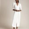 Madison Satin Midi Dress Ivory -Ghost Fashion Store D05G001 M12 25431 650px 964px