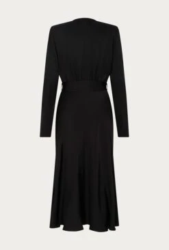 Meryl Satin Midi Dress Black -Ghost Fashion Store D05G002 A01 25852 650px 964px