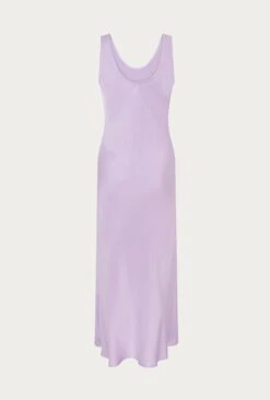 Palm Lilac Satin Slip Midi Dress Lilac -Ghost Fashion Store D05G003 L04 27023 650px 964px