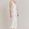 Palm Satin Slip Midi Dress Ivory -Ghost Fashion Store D05G003 M12 28453 650px 964px