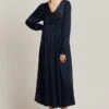 Violet Satin Midi Dress Navy -Ghost Fashion Store D05G026 K10 26253 650px 964px