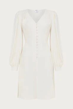 Shyla Crepe Knee-Length Dress Ivory 14 Shyla Crepe Knee-Length Dress Ivory -Ghost Fashion Store D05G036 M12 25764 650px 964px