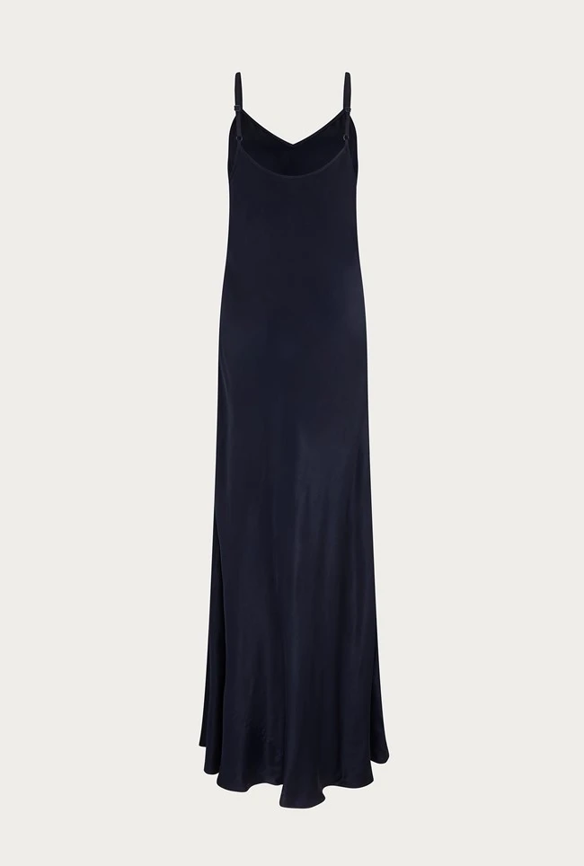 Winnie Satin Maxi Dress Navy 9 Winnie Satin Maxi Dress Navy - Image 7