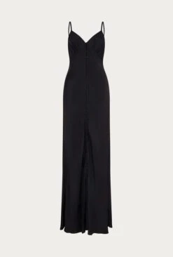 Sariyah Satin Maxi Dress Black -Ghost Fashion Store D05G069 A01 26306 650px 964px