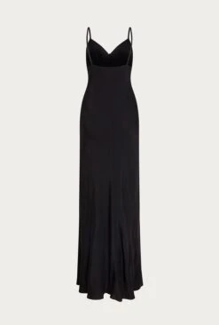 Sariyah Satin Maxi Dress Black -Ghost Fashion Store D05G069 A01 26307 650px 964px