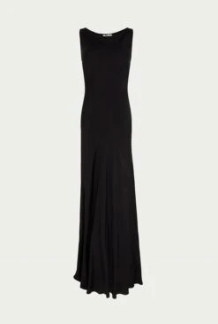 Callie Satin Maxi Dress Black -Ghost Fashion Store D05G070 A01 26252 650px 964px