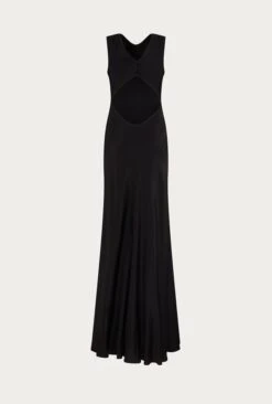 Ada Satin Maxi Dress Black -Ghost Fashion Store D05G075 A01 26319 650px 964px