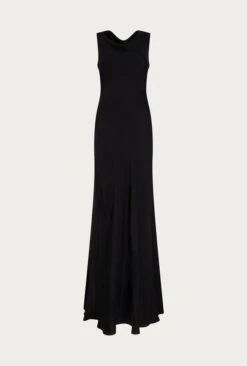 Ada Satin Maxi Dress Black -Ghost Fashion Store D05G075 A01 26320 650px 964px
