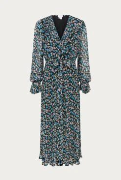 Su Georgette Midi Dress Black Heart Print 12 Su Georgette Midi Dress Black Heart Print -Ghost Fashion Store D06G001 Z10 26478 650px 964px