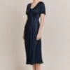 Morella Satin Midi Dress Navy -Ghost Fashion Store D06G020 K10 27234 650px 964px