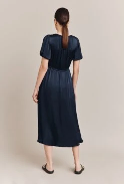 Morella Satin Midi Dress Navy 11 Morella Satin Midi Dress Navy -Ghost Fashion Store D06G020 K10 27242 650px 964px