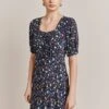 Becca Navy Floral Print Midi Dress Navy Floral 2 Becca Navy Floral Print Midi Dress Navy Floral -Ghost Fashion Store D06G028A Z31 27363 650px 964px