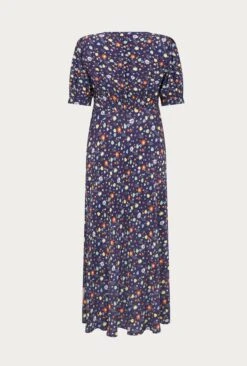 Becca Navy Floral Print Midi Dress Navy Floral -Ghost Fashion Store D06G028A Z31 27366 650px 964px