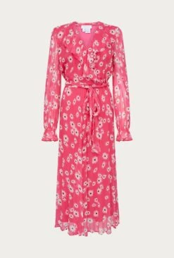 Su Georgette Midi Dress Pink Daisy 12 Su Georgette Midi Dress Pink Daisy -Ghost Fashion Store D06G032 Z33 27310 650px 964px