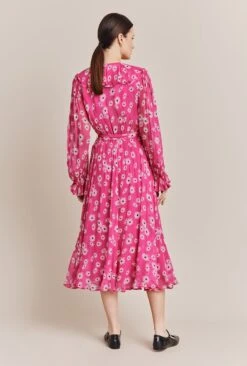 Su Georgette Midi Dress Pink Daisy 11 Su Georgette Midi Dress Pink Daisy -Ghost Fashion Store D06G032 Z33 27313 650px 964px