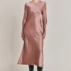 Mari Satin Midi Dress Midnight Mauve -Ghost Fashion Store D06G041 L93 28933 650px 964px