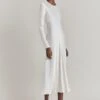 Mari Satin Midi Dress Ivory -Ghost Fashion Store D06G041 M12 29910 650px 964px