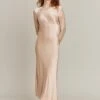 Mari Satin Midi Dress Stone 2 Mari Satin Midi Dress Stone -Ghost Fashion Store D06G041 N04 26831 650px 964px