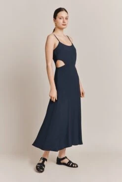 Lila Midi Dress Navy -Ghost Fashion Store D06G042 K10 27374 650px 964px