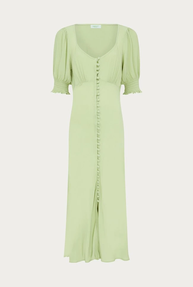 Coco Crepe Midi Dress Leaf Green 7 Coco Crepe Midi Dress Leaf Green - Image 5