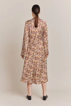 Ayla Satin Midi Dress Sandy Floral -Ghost Fashion Store D06G045A Z51 27446 650px 964px