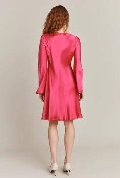 Willow Knee Length Dress Pink -Ghost Fashion Store D06G046 H44 26803 650px 964px