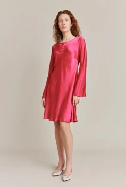 Willow Knee Length Dress Pink -Ghost Fashion Store D06G046 H44 26805 650px 964px