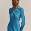 Freya Satin Midi Dress Blue 2 Freya Satin Midi Dress Blue -Ghost Fashion Store D06G048 K81 26798 650px 964px