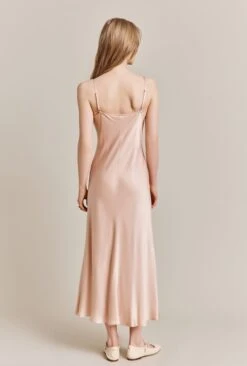 Jada Satin Midi Dress Oyster -Ghost Fashion Store D06G052 N29 27620 650px 964px