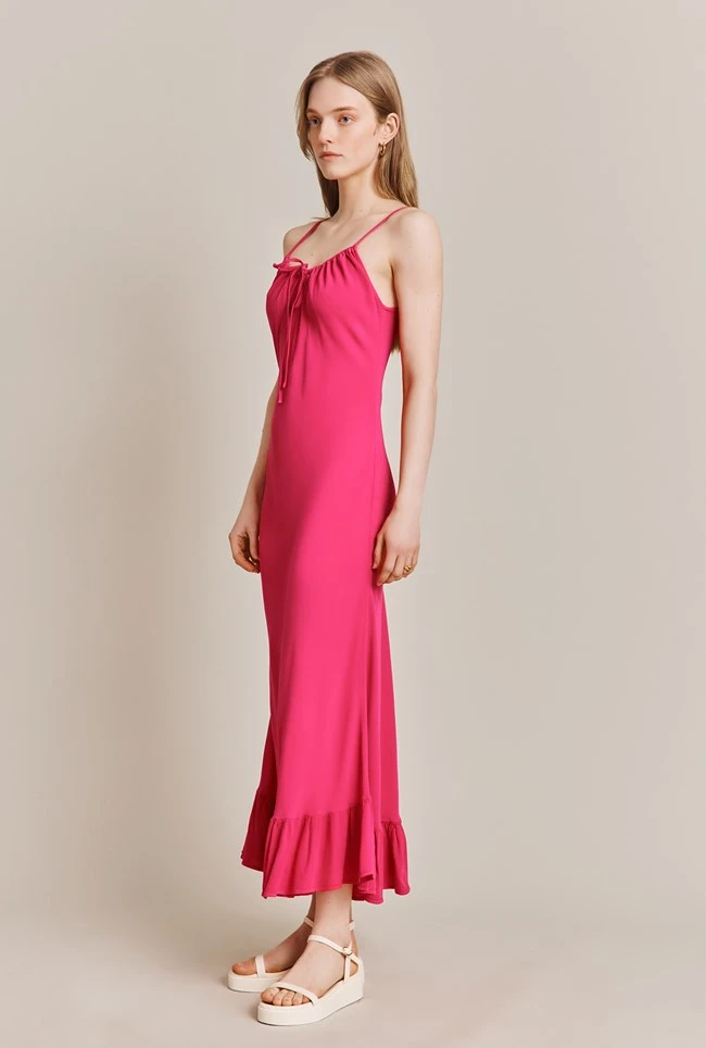 Isabella Crepe Midi Dress Pink 4 Isabella Crepe Midi Dress Pink - Image 2