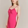Isabella Crepe Midi Dress Pink