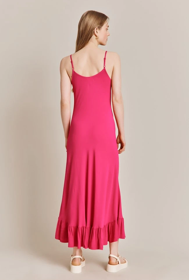 Isabella Crepe Midi Dress Pink 6 Isabella Crepe Midi Dress Pink - Image 4