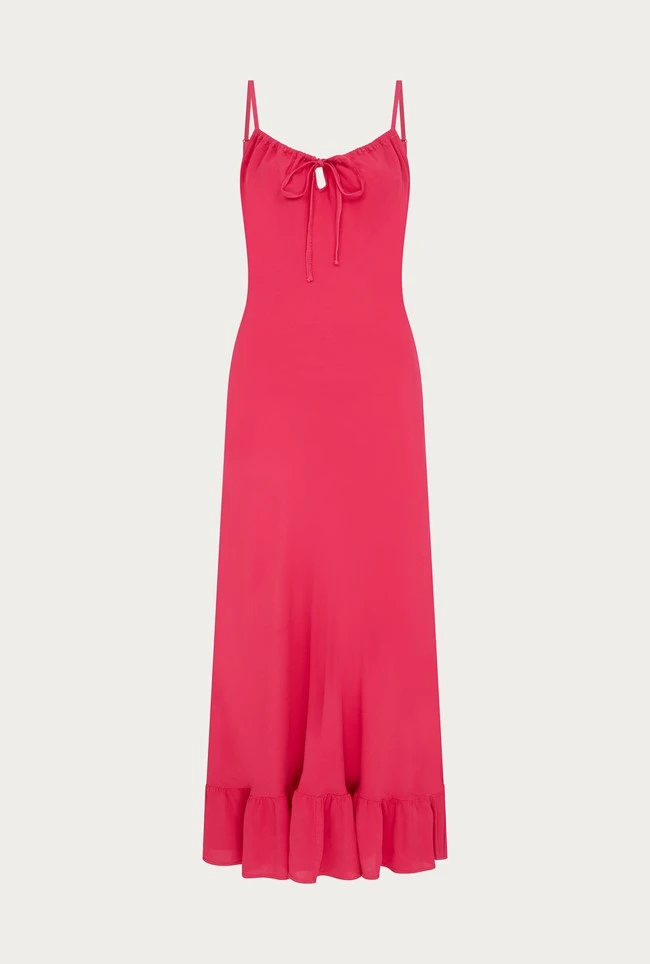 Isabella Crepe Midi Dress Pink 7 Isabella Crepe Midi Dress Pink - Image 5