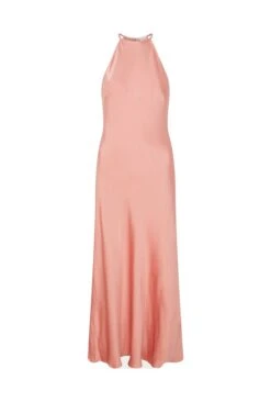Elsie Satin Midi Dress Dusty Blush -Ghost Fashion Store D06G064 H86 27976 650px 964px