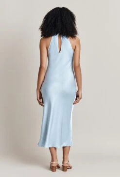Elsie Satin Midi Dress Chambray Blue 9 Elsie Satin Midi Dress Chambray Blue -Ghost Fashion Store D06G064 K26 27992 650px 964px