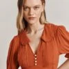 Lili Crepe Knee Length Dress Burnt Orange 1 Lili Crepe Knee Length Dress Burnt Orange -Ghost Fashion Store D06G066 F16 27930 650px 964px