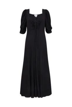 Penelope Crepe Midi Dress Black -Ghost Fashion Store D06G072 A01 28274 650px 964px