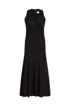 Lua Satin Midi Dress Black -Ghost Fashion Store D06G076 A01 28384 650px 964px