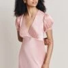 Clemence Satin Midi Dress Pink -Ghost Fashion Store D06G084 H44 28035 650px 964px